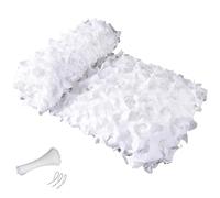 Générique Filet De Camouflage Renforcé Filets Militaire Blanc, 1.5x2m 2x7m 3x6m 5x7m 6x9m 7x8m 9x9m, Filet De Ombrage pour Jardin,Camping,Chasse,Protection Solaire(2x7m)