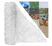 Générique Filet De Camouflage Robuste pour L'ExtéRieur, Toile Maille ImperméAble Style Woodland, IdéAl pour Pare-Soleil, Auvent Voiture, ClôTure Jardin, AffûT Chasse Et DéCoration FêTe(White,3 x 6 m)