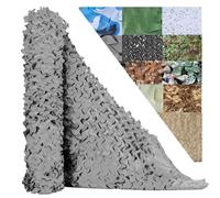 Générique Filet De Camouflage Robuste pour L'ExtéRieur, Toile Maille ImperméAble Style Woodland, IdéAl pour Pare-Soleil, Auvent Voiture, ClôTure Jardin, AffûT Chasse Et DéCoration FêTe(Gray,5 x 7 m)