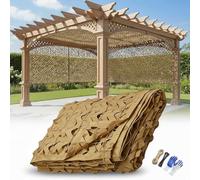 Générique Filet De Camouflage Sable 4x6m Voile D'ombrage De Pergola De Camping De Chasse Militaire, Filet Camo pour Soleil en Plein Air Thème Parti Décoration Voiture Couvre 3x4 9x12 10x20m(3x9M)