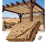 Générique Filet De Camouflage Sable 4x6m Voile D'ombrage De Pergola De Camping De Chasse Militaire, Filet Camo pour Soleil en Plein Air Thème Parti Décoration Voiture Couvre 3x4 9x12 10x20m(4x14M)