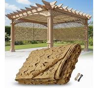 Générique Filet De Camouflage Sable 4x6m Voile D'ombrage De Pergola De Camping De Chasse Militaire, Filet Camo pour Soleil en Plein Air Thème Parti Décoration Voiture Couvre 3x4 9x12 10x20m(2x5M)