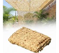 Générique Filet de Camouflage Sable avec Cordons, Filet d’Ombrage Extérieur Résistant Toile Pergola 3x3 4x6 2x10m Voile d'Ombrage Anti-UV, pour Terrasse,Jardin,Militaire,Terrasse(5x5M)