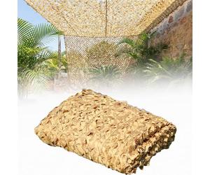 Générique Filet de Camouflage Sable avec Cordons, Filet d’Ombrage Extérieur Résistant Toile Pergola 3x3 4x6 2x10m Voile d'Ombrage Anti-UV, pour Terrasse,Jardin,Militaire,Terrasse(5x5M)