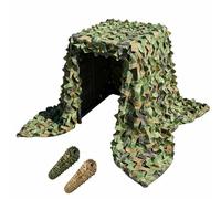 Générique Filet de Camouflage Toile Légère Découpable sur Mesure pour Ombrage Jardin Brise-Vue Balcon et Pergola Filet Camo Idéal Décoration Extérieur Chasse Camping(Vert,14x14m)