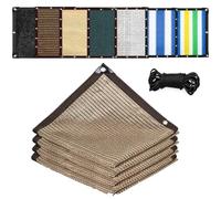 Générique Filet D'ombrage avec Oeillets,Respirant Filet Coupe Vent Protection UV,Voile Ombrage Ajourée Tissu D'ombrage,pour Terrasses Serres Jardins Aménagements Extérieurs,Marron,1x7.5m