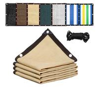 Générique Filet D'ombrage avec Oeillets,Respirant Filet Coupe Vent Protection UV,Voile Ombrage Ajourée Tissu D'ombrage,pour Terrasses Serres Jardins Aménagements Extérieurs,Beige,2x9m