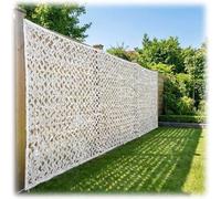 Générique Filet D'Ombrage Filet De Camouflage Blanc Filets Militaire Protection Solaire 5x5m 6x9m 10x12m 15x15m 16x16m pour Camping, Terrasse, Chasse Et Décoration(2x4.5m)