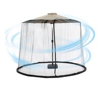 Générique Filet Parapluie | Filet Anti-Insectes réglable en Polyester | Parapluie Rond réutilisable avec Porte à Double Fermeture éclair, pour parasols extérieurs et Tables de Patio