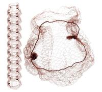 Générique Filets à Chignon Élastiques en Maille Fine Bruns 30 Cm, Lot de 50 Pièces pour Danseuses, Infirmières et Hôtesses, Accessoire Cheveux Professionnel pour Coiffures de Fête et