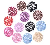 Générique Filets à Chignon en Maille Résistante 13 Pièces Couleurs Assorties Accessoires Cheveux Élastiques pour Danseuses Coiffure Professionnelle Usage Quotidien et Ballet