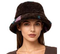 Générique Fille 6 Ans Bassin en Peluche imprimés Frais et élégants pour Femmes avec Un Universitaire Tendance, Mignons et Chauds Chapeaux de pêche d'hiver Juif Homme (Brown, One Size)