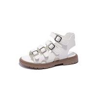Générique Fille Blanc Extérieur Sandales Summer Soft Bottom High Top Roman Sandals Little Child/Big Kids Fille Bleu Décontractée Sandales (White, 31 Little Child)