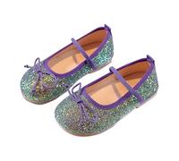 Générique Fille Chaussures de Princesse pour mariage, Ballerines plates glitter et Paillettes anniversaire, Modèles à enfiler pour Noël, la fête et l’école