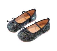 Générique Fille Chaussures de Princesse pour mariage, Ballerines plates glitter et Paillettes anniversaire, Modèles à enfiler pour Noël, la fête et l’école