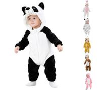 Générique Fille Garçons Combinaison d'hiver Bébé Grenouillère avec Capuche, Combinaison One Pièce en Peluche pour Enfant Chandail à Capuchon en Forme d'animal 1-10 Ans Enfants