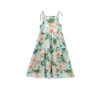 Générique Fille Robe Bustier D'Été Vêtements Imprimé Floral Robe sans Manches Robes Élégant A-Ligne Vêtement Mi-Longue Habillement Décontracté Funky Hauts Mon Compte Multicolore, 8-9 Ans