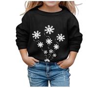 Générique Fille Sweatshirts Noel Enfant Décontracté Pull de Noel à Manches Longues Col Rond Sweat Shirt Rigolo Imprimé de Noël Sweat Noël Ouaté pour Fille Hiver Chaud 2026