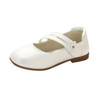 Générique Filles Ballerines Chaussures de Princesse Fleur Mary Janes Antidérapante Chaussures à Talons Bas Elégant Mode étudiants pour Ceremonie Mariage Fête Chaussures Semelle Souple Confortable