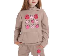 Générique Filles Jogging Survêtement Ensembles Ensemble Fille de Enfant Fitness Yoga Streetwear Sweatshirt+Pantalon Sport Cadeau 7-16 Ans