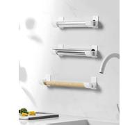 Générique Film Alimentaire Support Rangement Porte - Adhésif étagère Murale avec 4 pièces pour Armoire Salle de Bains organisateur de papier aluminium