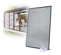 Générique Film De Protection Solaire pour Fenêtre, Feuille Réfléchissant De Protection Solaire Films Anti Regard De Fenetre en Aluminium Film Occultant avec Ventouse pour Bureau,Garage(40x180cm)