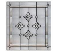 Générique Film pour vitre Film de vitrail rétro Vintage givré statique, Films verre colorés, autocollant porte pour la maison(Color-01,55cmX70cm)