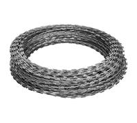 Générique Fils barbelés hélicoïdaux Rouleaux 2 pcs Acier galvanisé 60 m,Quincaillerie,Accessoires de quincaillerie,Chaînes, câbles & Cordes,10.64 KG,3057513