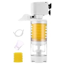 Générique Filtre Aquarium - Pompe Submersible Tortue ABS 12W 8x5x15cm Interne | Purificateur d'eau Ultra Puissant Système Éponge pour Poissons Combattants Rouges Nettoyage Bassin Accessoire