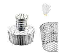 Générique Filtres de Gouttière en Acier Inoxydable, 40-200 mm Grille Protection Gouttière, Empêcher Le Feuillage pour Maison Avant-Toit fossé égout Balcon Terrasse Toiture(83-100mm/3.27-3.9in)