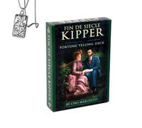 Générique Fin de Siecle Kipper Oracle Card - Deck de Poche pour débutants avec Collier - Facile à Utiliser, Design Minimaliste