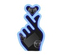 Générique Finger Heart LED Light - Solar Car Heart Light | LED Warning Car Lights | Suction Cup Wireless Lamp with Vibration Sensor | Solar and Type-C Charging | Window Decoration CarAccessory