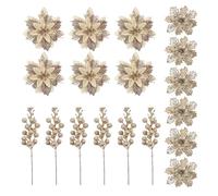 Générique Fiori Di Natale Artificiali per Albero,Decorazioni Natalizie - Rami Decorativi Natalizi | per Ghirlande Festoni Proprietari Appartamento Designer D'Interni Mensola Del Portico Inv