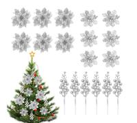 Générique Fiori Di Natale Artificiali per Albero,Decorazioni Natalizie - Rami Decorativi Natalizi | per Ghirlande Festoni Proprietari Appartamento Designer D'Interni Mensola Del Portico Inv