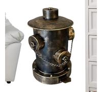 Générique Fire Hydrant Trash Can - Pedal Waste Bin Metal | Iron construction; hands-free pedal opening; lidded fire hydrant design for kitchen, bathroom, bedroom or restaurant use.