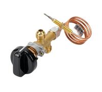 Générique Fireplace Contrôle Valve Réglable avec Ensemble Thermocouple et Bouton en Laiton pour Gestion de Sécurité des Foyers à Permet Une Réponse