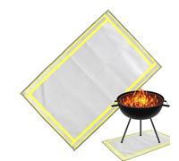 Générique Fireproof Grill Mat - Heat Resistant Washable Reflective Portable Fireproof - BBQ Mat Camping Floor Pad,for Patio Lawn Picnic Camping Hiking Grass