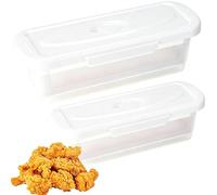 Générique Fish Batter Shaker - PP Material, Breading Bowl with Lid, Coating Container | Batter Mixing Tray, Crumb Shaker for Chicken Wings, Onion Rings, Vegetables, Home Kitchen and Dining Room Use