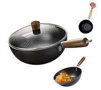 Générique Fish Scale Pattern Flat Bottom Non-Stick Pan, 2025 New Uncoated Non-Stick Household Cooking Pan, Multifunctional Ultra-Durable Frying Pans For Cooking(28cm)