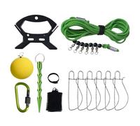 Générique Fish Stringer pour Poissons Capturés,Stringer À Brochet avec 6 Cadenas en Acier Inoxydable | Corde De 5 Mètres À Verrou Robustre pour Pêche en Kayak Hommes Truite Perche Bar
