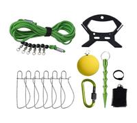 Générique Fish Stringers | Stringer À Brochet avec 6 Cadenas en Acier Inoxydable | Corde De 5 Mètres À Verrou Robustre pour Pêche en Kayak Hommes Truite Perche Bar