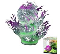 Générique Fish Tank Anemone Ornaments, Soft Silicone Sea Anemone Decorations, 29.53x3.94in Under Light Accent, Glowing Artificial Aquarium Decor for Home and Tank Decoration