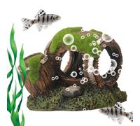 Générique Fish Tank Cave - Realistic Aquarium Decor, Corner Breeding Shelter, Spawning Habitat Rock, Underwater Landscaping Piece | Natural for Corydoras Crayfish Terrarium Reproduction
