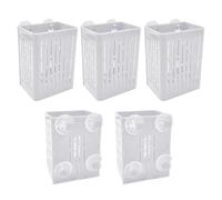 Générique Fish Tank Plant Holder - 5-Piece Floating Suction Cup, 11x8x6cm Live Aquatic Plant Holder for Pothos Flower Narcissus Breeders Hydroponic Aquaponic Growing Planting