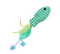 Générique Fish Toys, Interactive Feather Teaser, Colorful Entertainment Supplies, Cat Accessories, Exercising and Playing Tool for Indoor Pets, Cotton Rope, Hose, Felt, Plush, 7.48 inches