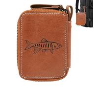 Générique Fishing Bait Binder Bag, Portable Tackle Storage Organizer, Waterproof Lure Holder with Compact Design, Felt Fly Drying Binder for Fishing Gear, Multifunctional Tackle Organizer with Zipper