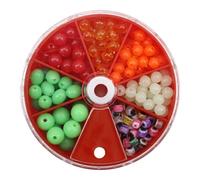Générique Fishing Beads - 199PCS ABS | luminoss Rig Beads with Storage Box | Glow in Dark Fishing Bead | Lure Rigging Durable Tackle Accessories for River Lake Sea Fishinng Gear Accessory