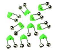 Générique Fishing Bells Clips Set, ABS Stainless Steel 10X Multifunctional Outdoor Fishing Bells Night Bite Alarm Indicator Rod Accessories, for River Fishings, Sea Fishings, Camping