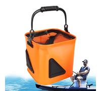 Générique Fishing Bucket - Live Fish Bucket | Bait | Wider Handle Foldable Fishing Organizer | Multi-Functional Sports & Outdoors Accessory for Transport Kayaks Car Beach Boat Bank Outdoor