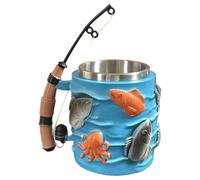 Générique Fishing Coffee Mug, 300ml Drinkware Cup, 3D Embossed Design With Fishing Rod Handle, Fun Beverage Accessory, Suitable For Men Kitchen Cafe Home Office Hot Chocolate Milk Tea Water Wine